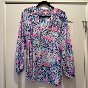 Lilly Pulitzer Elsa Silk Top - Cocktail Cabana XL